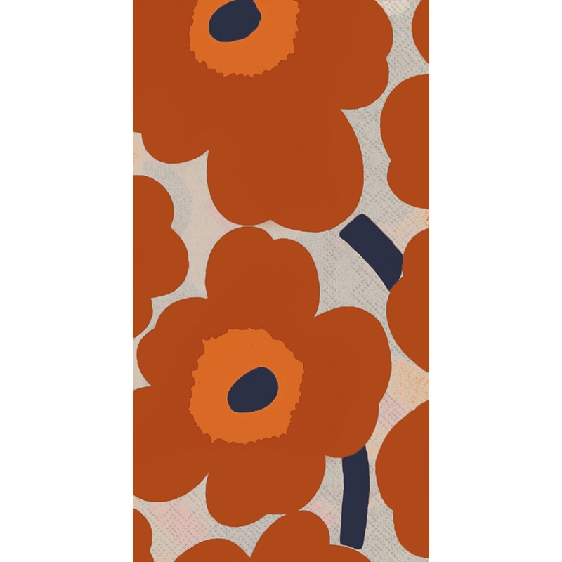 Unikko Terracotta Paper Guest Towels