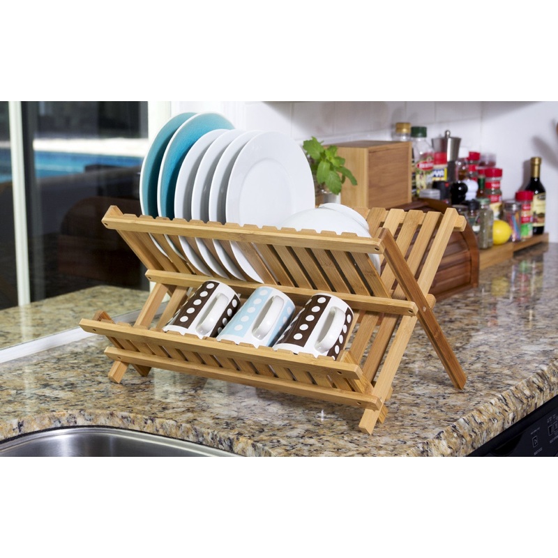 Lipper International Bamboo Folding Dish Rack