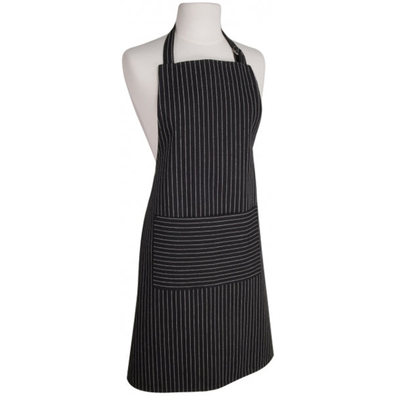 Now  Designs Pinstripe Black Apron