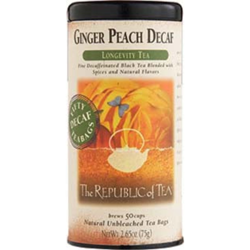 Republic of Tea Ginger Peach Decaf Black Tea