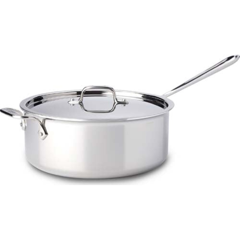 All-Clad D3 Stainless 3-Ply Bonded 6 Quart Deep Saut Pot
