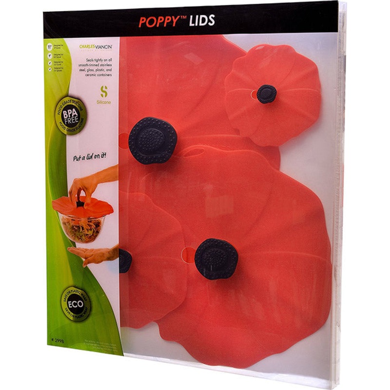 Charles Viancin 4-Piece Poppy Lid Set
