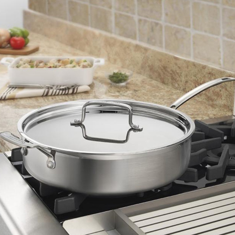 Cuisinart MultiClad Pro 5.5 Quart Saut Pan with Lid