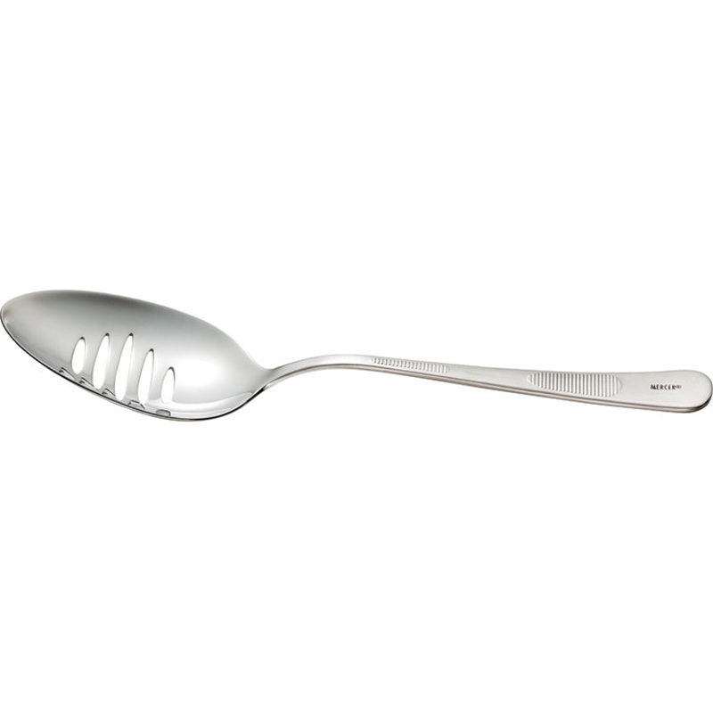 Mercer Plating Tools Stainless Steel 9" Slotted Plating Spoon