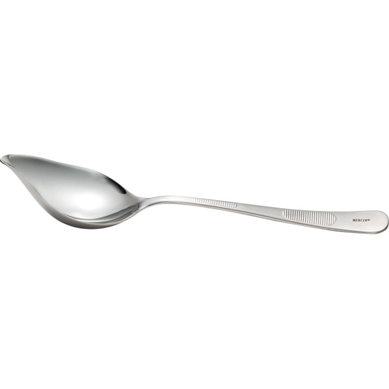 Mercer Plating Tools Stainless Steel Saucier Spoon with Spout