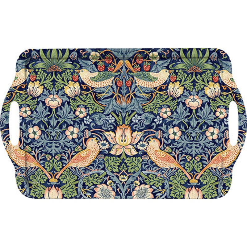 Morris and Co for Pimpernel Strawberry Thief Blue Melamine Handled Tray