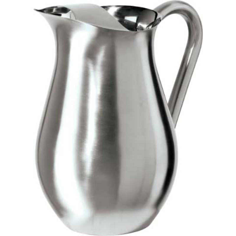 Oggi 2 Quart Stainless Steel Pitcher with Ice Guard