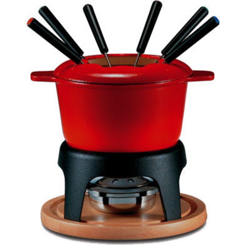 Swissmar Sierra 11 Pc Cast Iron Fondue Set - Cherry
