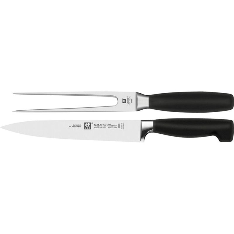 Zwilling J.A. Henckels Four Star 2 Piece Carving Knife & Fork Set