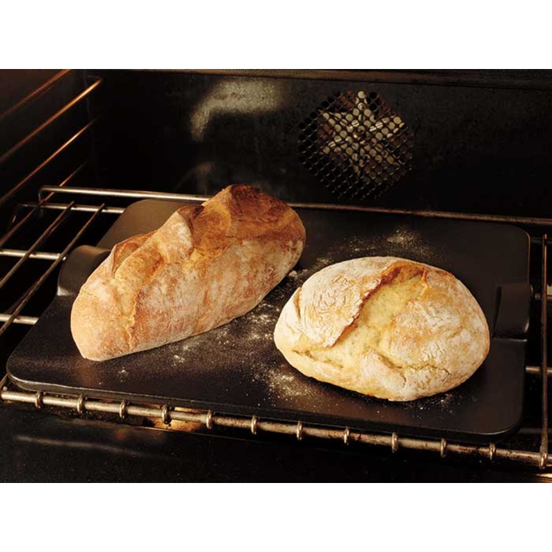 Emile Henry Flame-Top Rectangular Baking Stone Charcoal