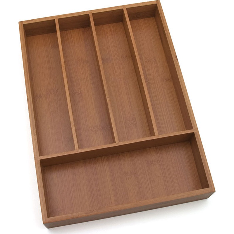 Lipper International Bamboo Flatware Organizer, 5 Compartments