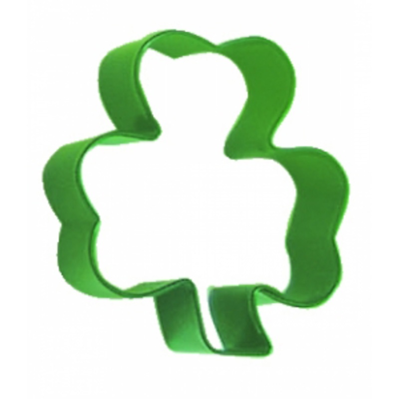 R & M Polyresin Coated Cookie Cutter- Green Shamrock