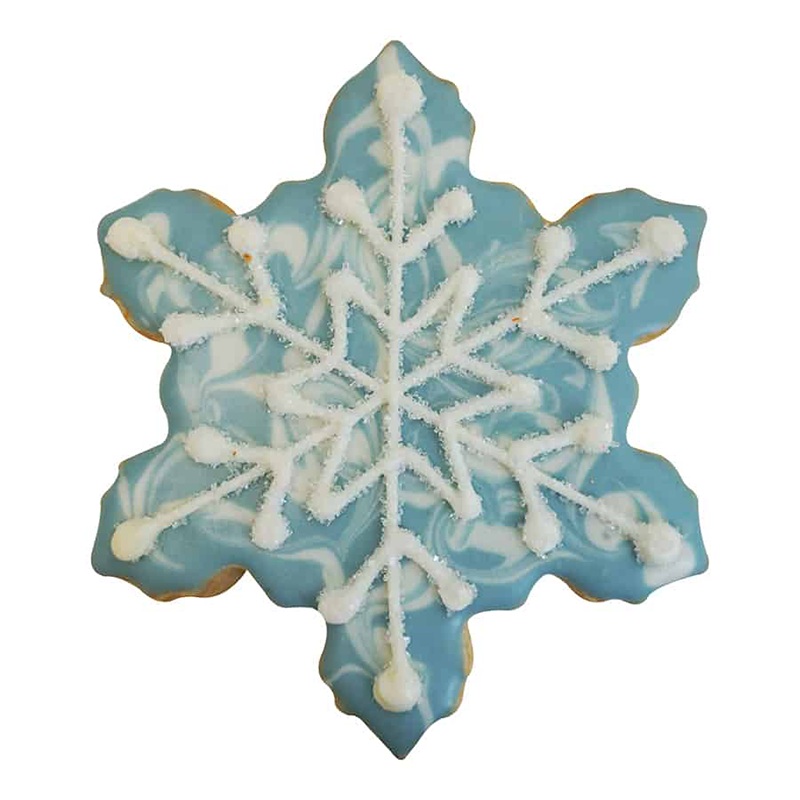 R & M Polyresin Coated Cookie Cutter- White Snowflake
