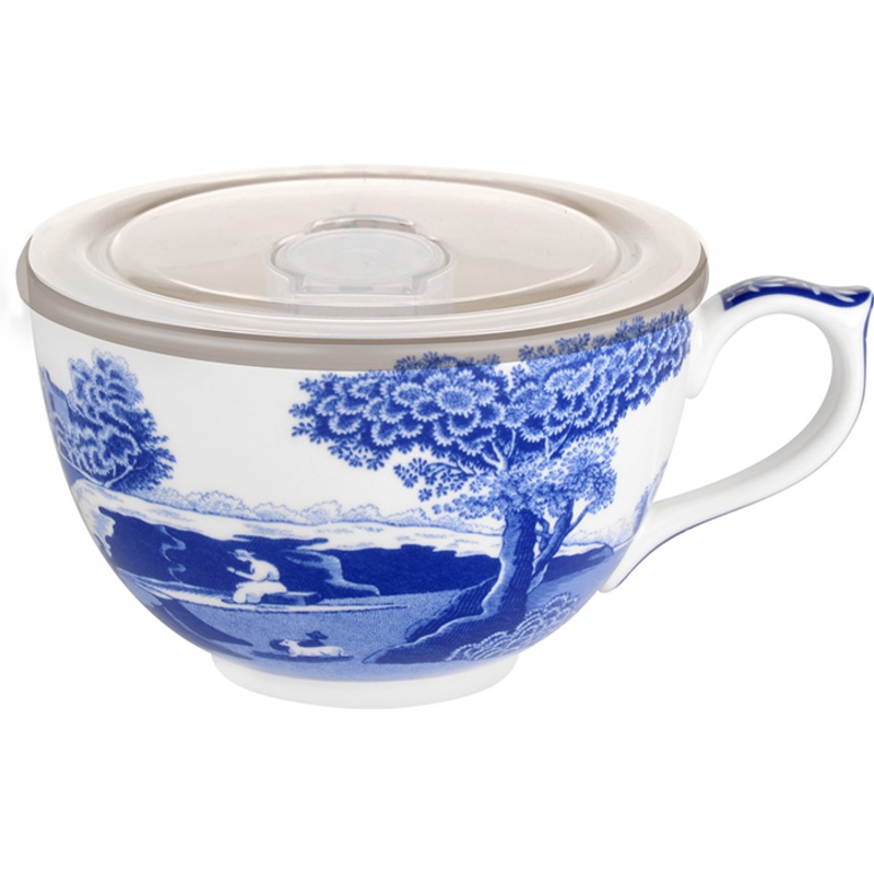 Spode Blue Italian Jumbo Cup with Lid