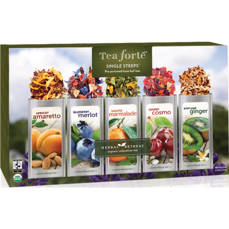 Tea Forte 15 Pouch Herbal Retreat Tea Sampler