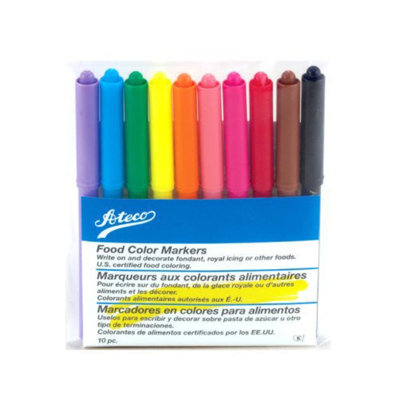 Ateco Set of 10 Food Coloring Markers