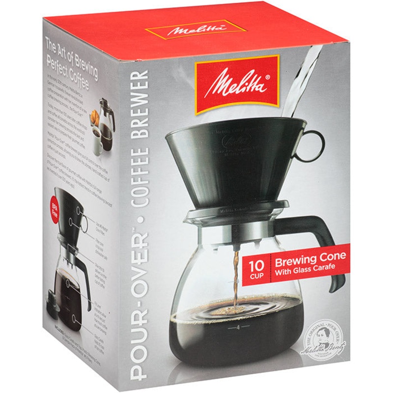 Melitta Pour-Over Coffeemaker & Glass Carafe Set (52oz)