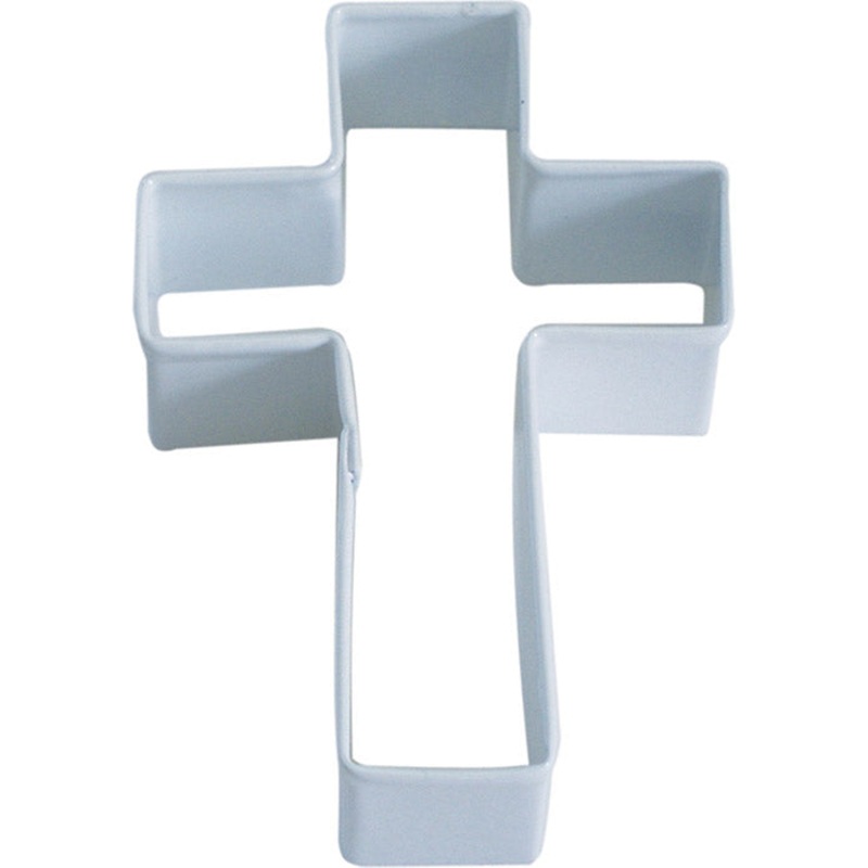 Polyresin Coated Cookie Cutter- White Cross
