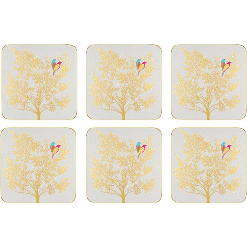 Sara Miller London for Pimpernel Chelsea Coasters Set of 6 Light Grey
