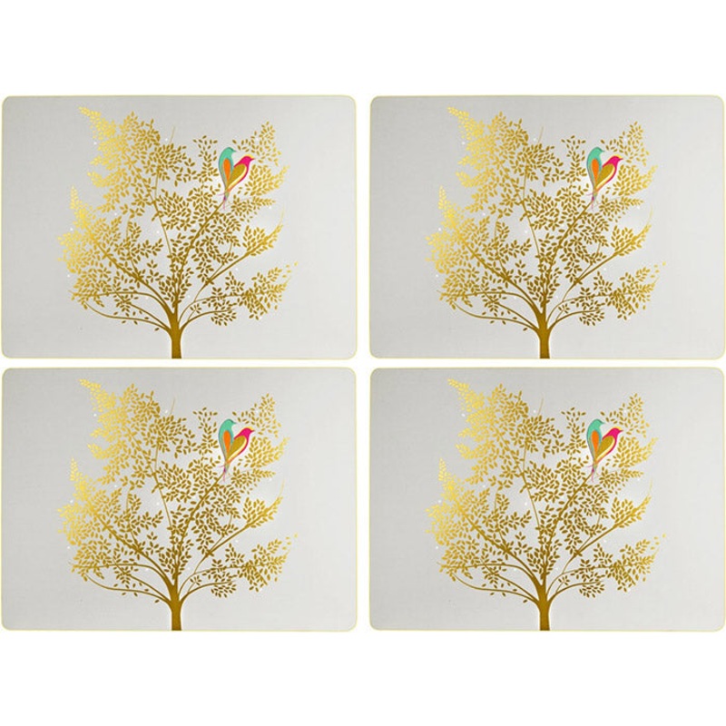 Sara Miller London for Pimpernel Chelsea Placemats Set of 4 Light Grey