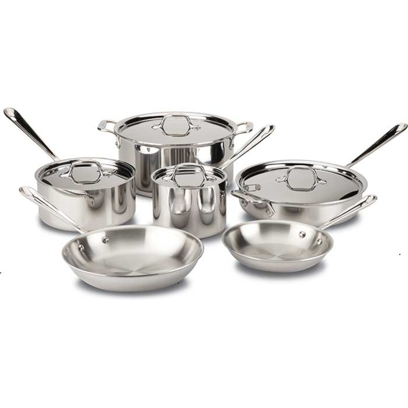All-Clad D3 Stainless Steel 10 Piece Cookware Set