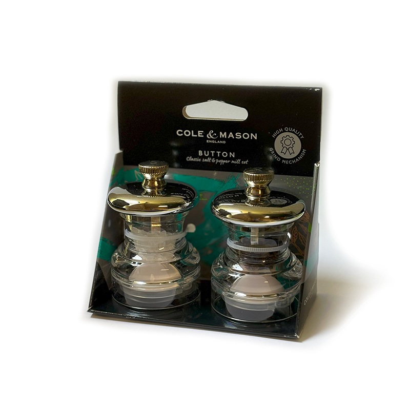 Cole & Mason Button Mini Salt and Pepper Mill Set