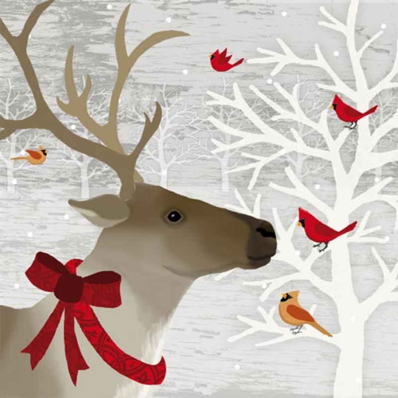 Deer Friends Paper Beverage Napkins
