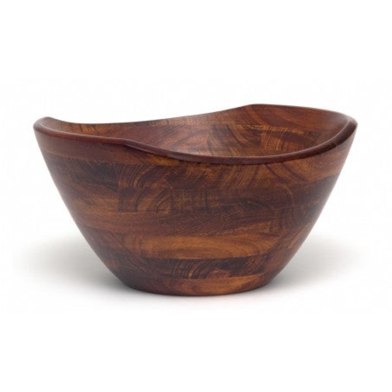 Lipper International Cherry Finish Wavy Rim Bowl