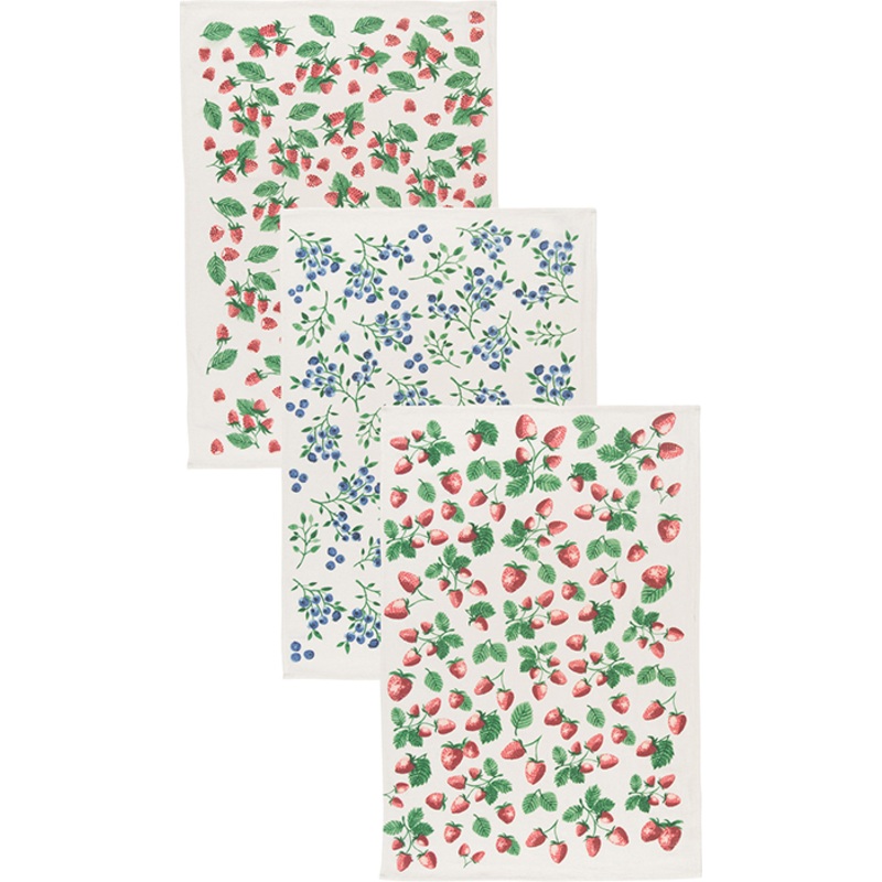 Now Designs Set of 3 Berry Patch Floursack Towels