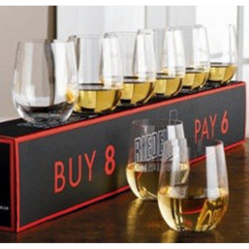 Riedel Pay 6 Get 8 O Viognier & Chardonnay Wine Glasses