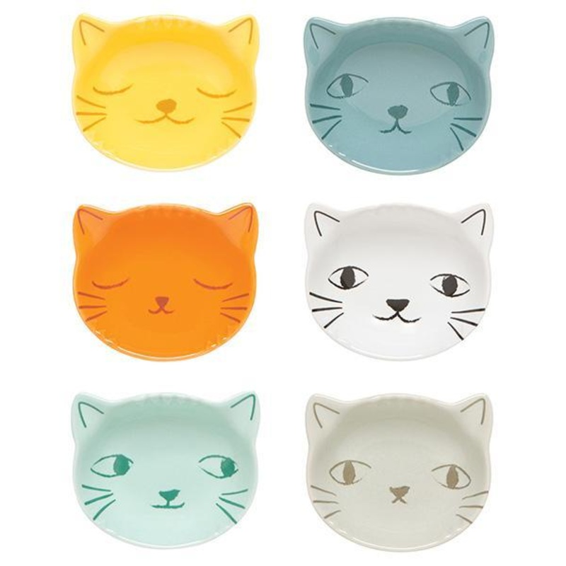Set of 6 Purrfect Cat Pinch Bowls