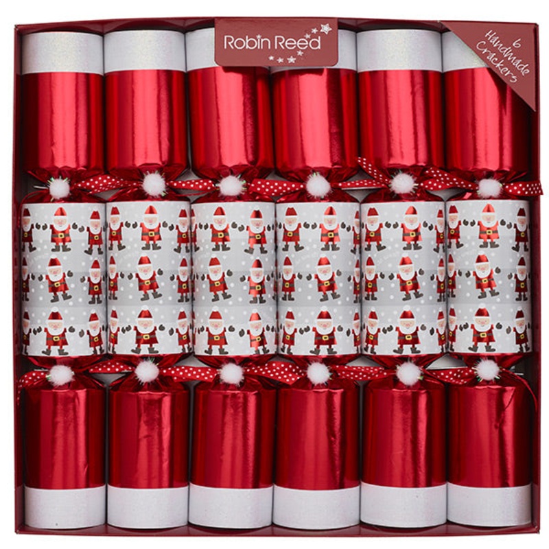 Robin Reed 6 Piece Racing Santa Christmas Crackers
