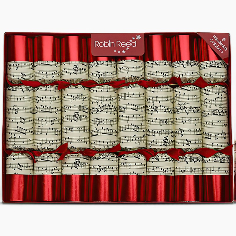 Robin Reed Set of 8 Concerto Musical Christmas Crackers