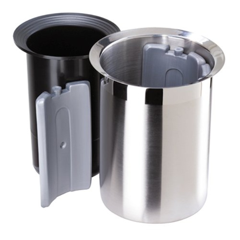 Stainless Steel Wine Cooler with Freezer Inserts