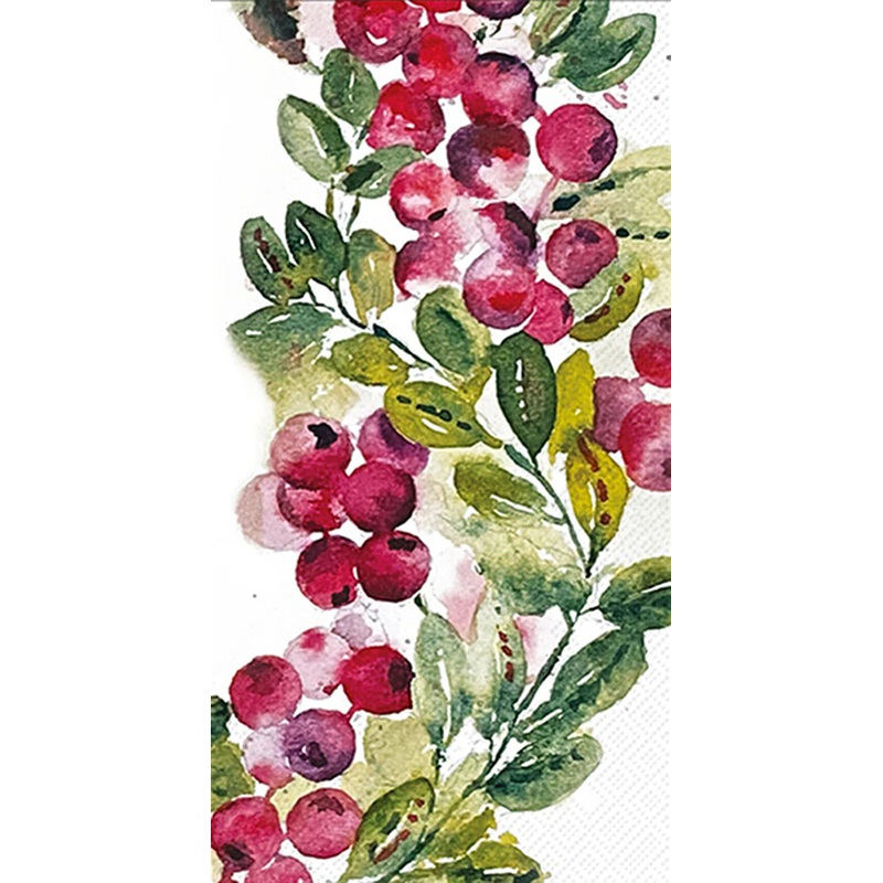 Cranberry Wreath Paper Guest Towels