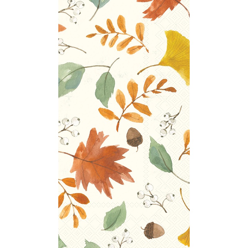 Harvest Leaves Allover Paper Guest Towels