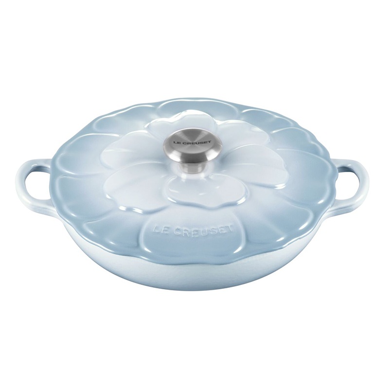 Le Creuset Coastal Blue 2.25 Quart Petal Braiser