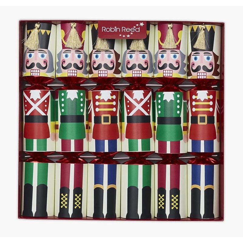 Robin Reed 6 Piece Racing Nutcracker Christmas Crackers