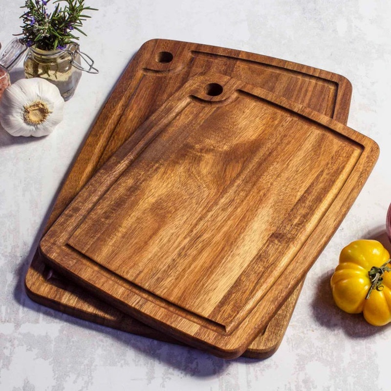 Totally Bamboo Home Set of 2 Acacia Cutting Boards