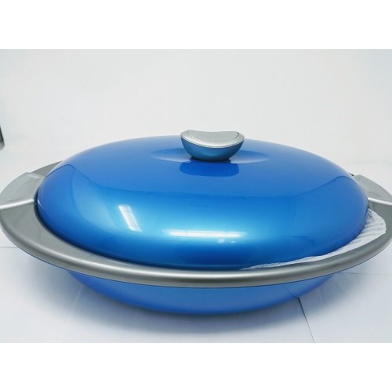 INDIT Oval Glass 2400ML Food Server Color Blue