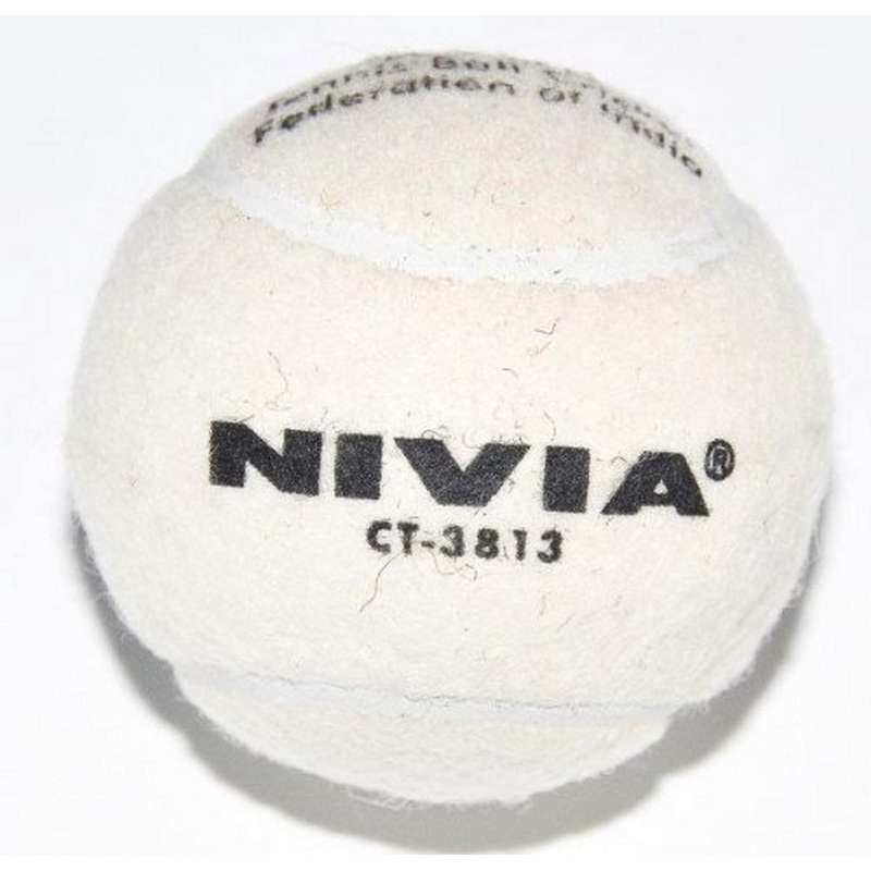 Nivia CT-3813 Heavy Hard Tennis Ball Cricket 6 Pack - White