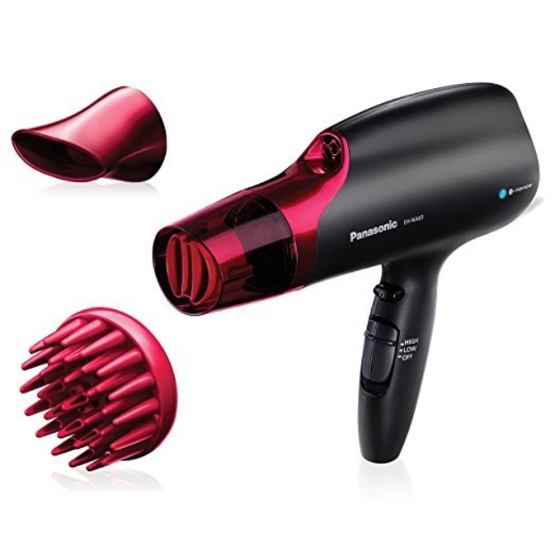 Panasonic EH-NA65-K nanoe Hair Dryer, Professional-Quality with 3 attachments including Quick-Dry Blow Dry Nozzle for Smooth, Shiny Hair 220v