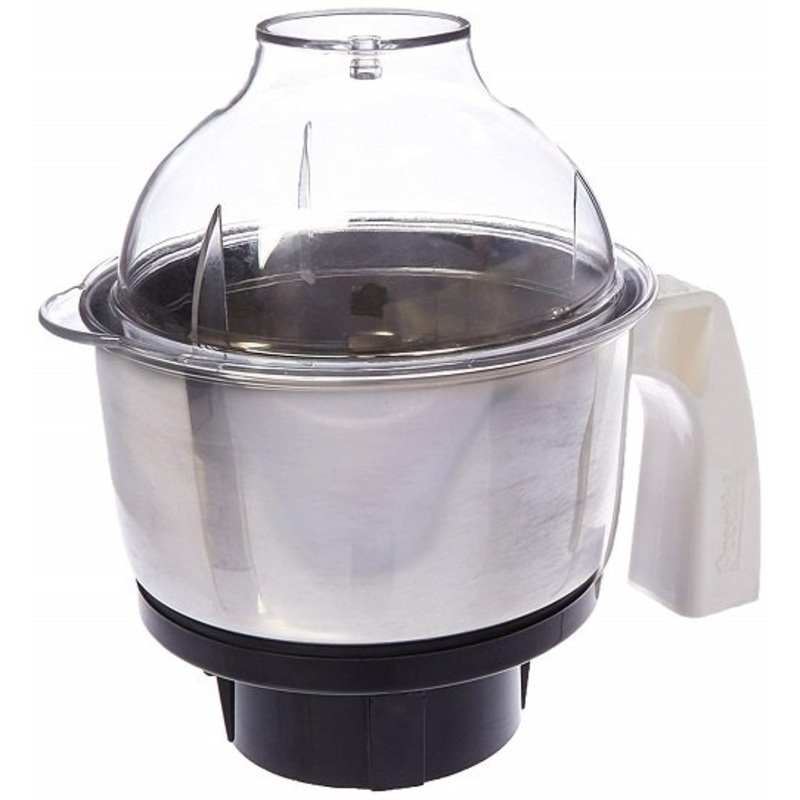 Preethi MGA504 Stainless Steel Genie Jar for Eco Twin, Plus, Nitro and Blue Leaf, 0.5-Liter