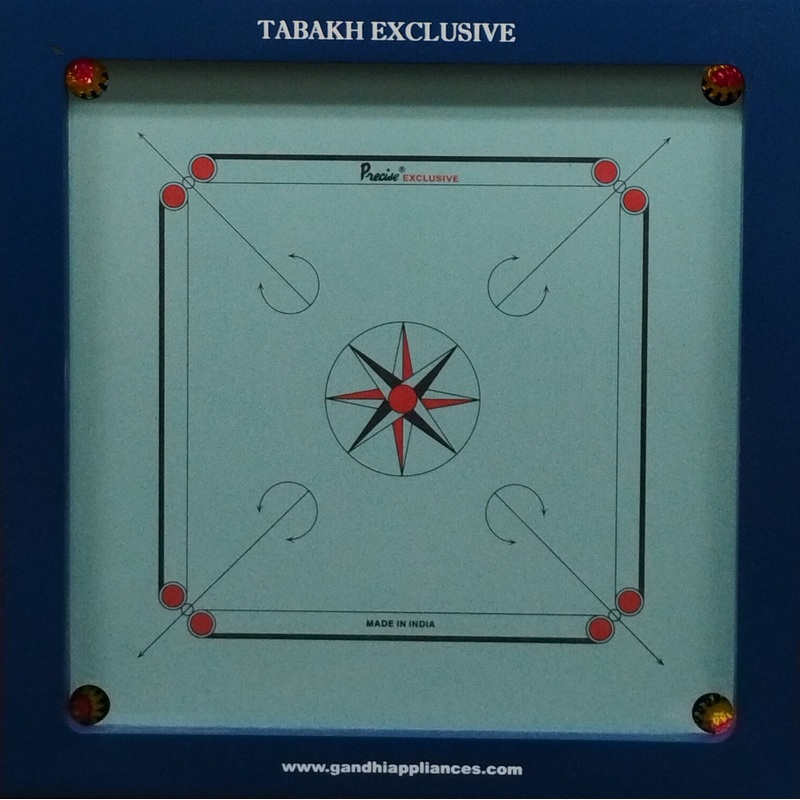 Tabakh Exclusive 20mm Carrom Board with Coins, Striker & Powder by Precise