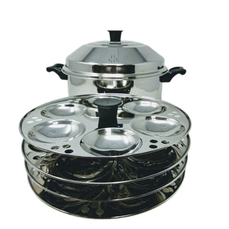 TABAKH Multi Purpose Stainless Steel Cooker with 4-Rack Idli Stand, Makes 24 Idlys