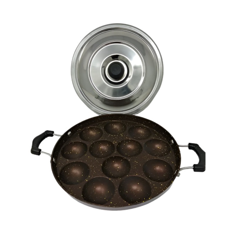 Vinod AppamPatra Paniyaram Non Stick Pan with Steel Lid
