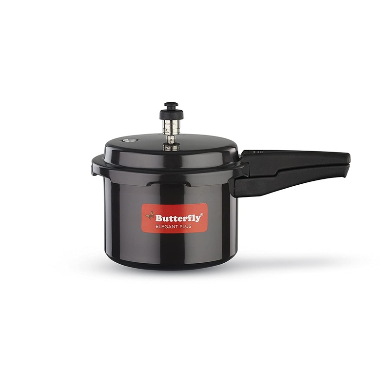 Butterfly Elegant Plus Induction Base Hard Anodised Aluminium Pressure Cooker 5 litres