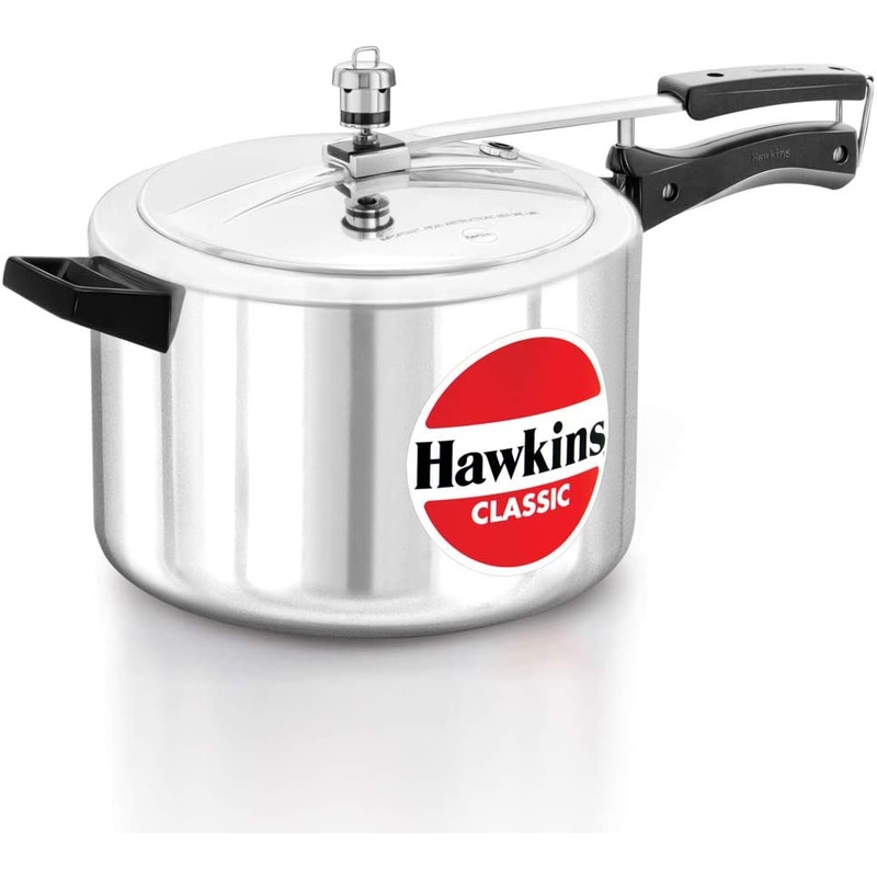 Hawkins CL8W Classic Aluminum Pressure Cooker 8 Liter Wider