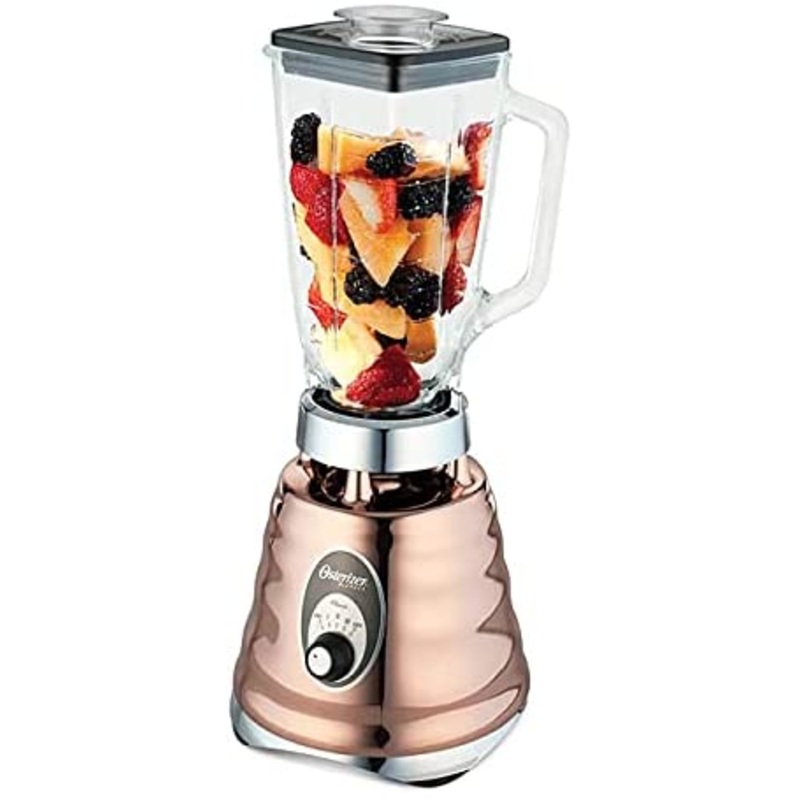 Oster 4128 Copper 3-Speed Chrome Retro Blender with 5-Cup Glass Jar, 220-volt (Not for USA - European Cord)