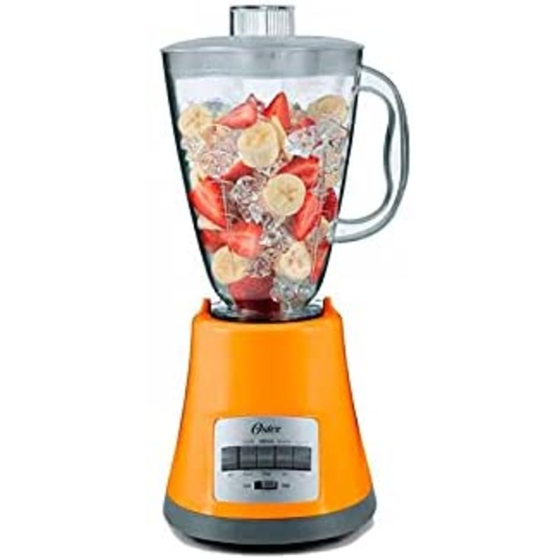 Oster BLSTMG Orange 8 Speed 6-Cup Glass Jar Blender, 220 Volts (Not for USA - European Cord)